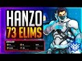 "OUR HANZO IS CARRYING!" 73 ELIMS Overwatch Top 500 Hanzo Gameplay (Samito)