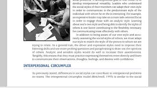 Ch3 Interpersonal Dynamics and Conflict