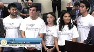 Hidalgo County recognizes the UTRGV GeoWall team for national win!