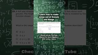 Learn how to make sense out of Domain and Range  #eoc #mathhelp #algebra #mathteacher