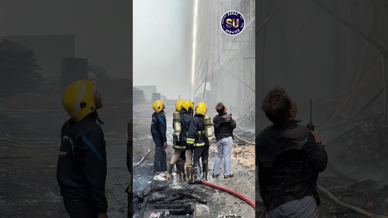 Fire extinguish try in Surat 