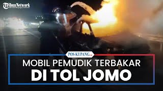 Mobil Pemudik Terbakar di Tol Jombang-Mojokerto KM 689