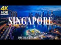 Singapore 4K drone view 🇸🇬 Flying Over Singapore | Relaxation film with calming music - 4k HDR