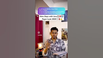 Oops With Java Aktu One Shot ❌🤐| Important Questions, PYQ 📑✅