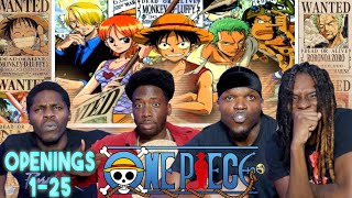 Non One Piece FANS REACT to One Piece Openings 1-25 | All One Piece Opening Reaction