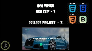 BCA SEM 3 VNSGU || COLLEGE PROJECT 3 || #html #css #js #bootstrap #vnsgu