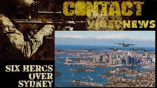 Six ship C 130J formation over Sydney
