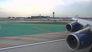 British Airways 747-400 - Chicago O'hare to Heathrow takeoff w/ gorgeous thunderstorms building