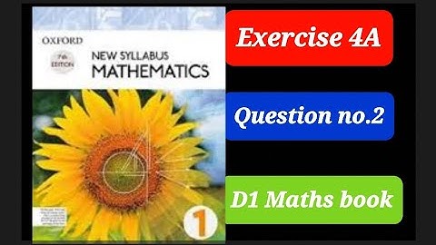 exercise 4a || question no 2 || basic algebra || olevel || solutions || d1 book 7th edition