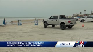 Volusia County council considers expanding beach driving