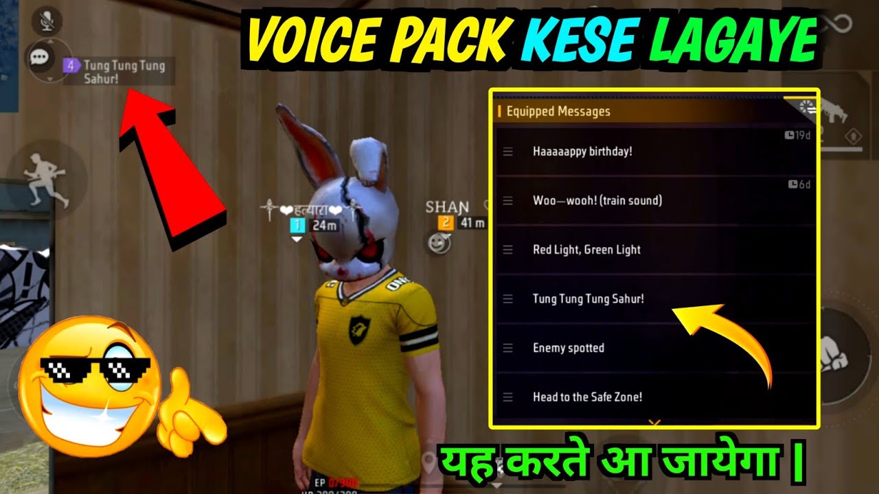 How to Equip Song & Voice Pack in Free Fire🔥 | Free Fire New Voice Pack ...