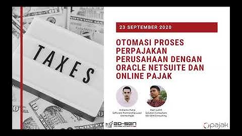 Webinar "Automation of Corporate Taxation Processes with Oracle NetSuite and Online Pajak"