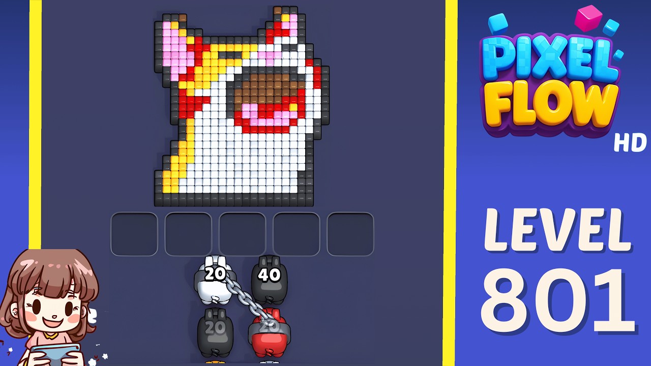 Pixel Flow Level 801 Solution Walkthrough - YouTube