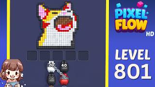 Pixel Flow Level 801 Solution Walkthrough