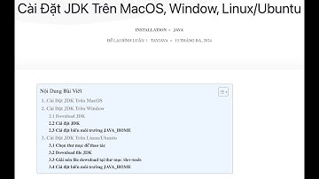 Cài Đặt JDK Trên MacOS, Window, Linux và Ubuntu