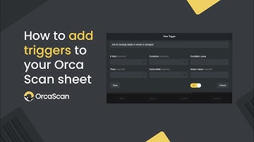 How to add triggers to your Orca Scan sheet