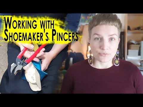 Lasting in shoemaking [ Working with Shoemaker&rsquo;s Pincers]