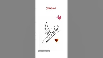 Janhavi name signature style ♥️ #shorts