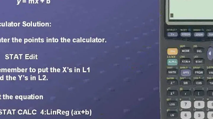 Find the equation thru two points on the TI-83/84