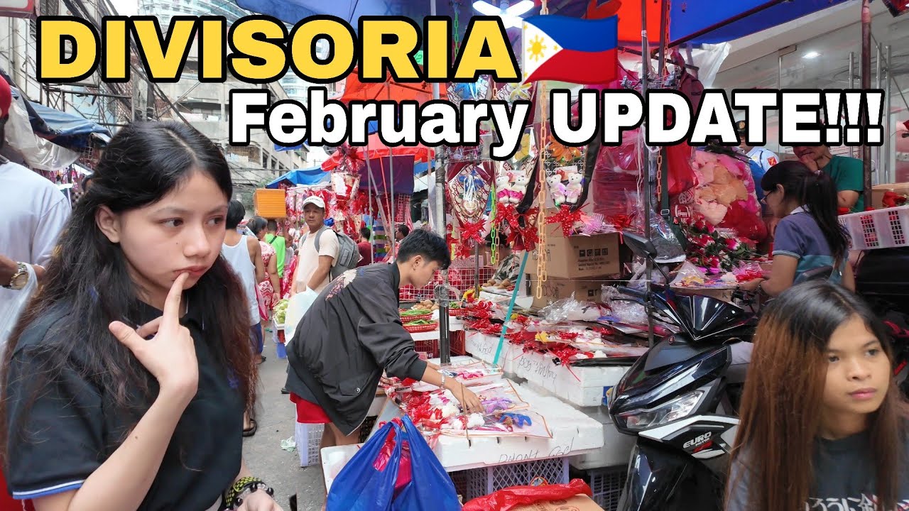 DIVISORIA MARKET WALK🇵🇭|Crowded Manila Street Life||VALENTINE'S & CNY 2026 SEASONS||Walk Tour In 4K