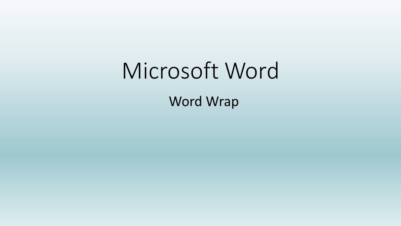 word wrap  Update New  Hiểu Word Wrap trong Microsoft Word