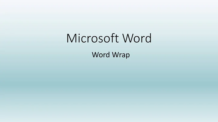 Understanding Word Wrap in Microsoft Word