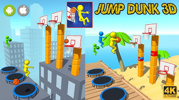 Jump Dunk 3D Gameplay ( Fun & Free Games Ruined By Ads ) Android iOS 4K