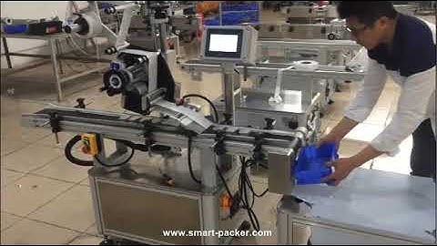 Automatic knife lighter hardware part can top flat surface labeling machine running video