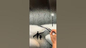 Nice and easy scene #artsandcrafts #art #snowspray #windowart