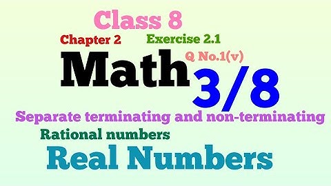 terminating and non terminating decimal s|math class 8 ch 2 ex 2.1 q 1(v)|real number