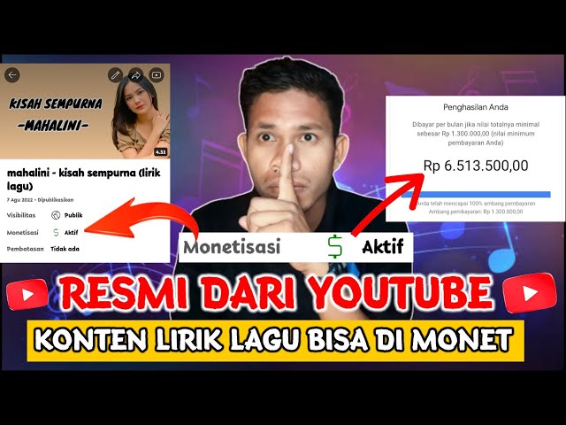 Bongkar! Trik nya | cara Monetisasi Konten lirik lagu / konten musik Copyright class=