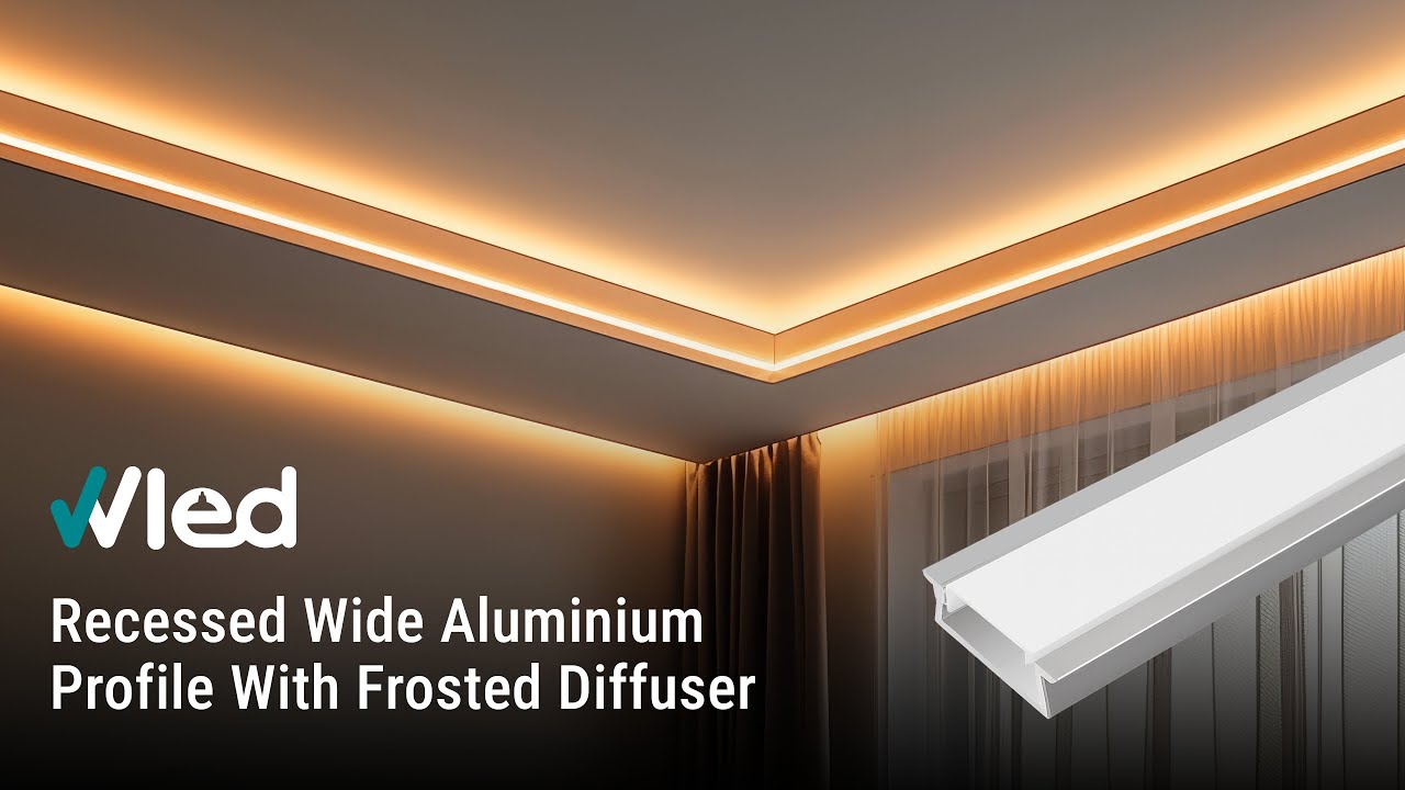 Recessed Wide Aluminium Profile With Frosted Diffuser - [Wholesale LED Lights]
