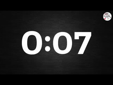 7 Second Countdown Timer with a Voice/Sound Effect and Black Background! - Countdown Timer!