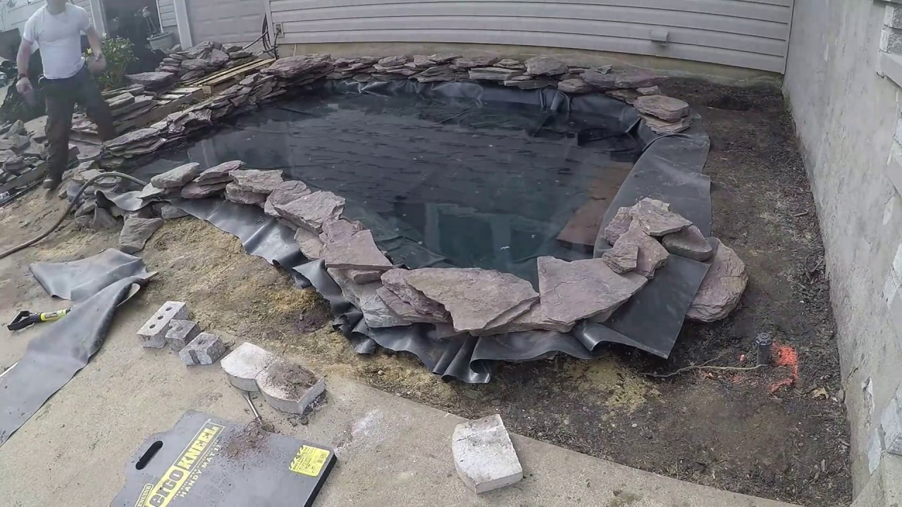 Fish / Koi Pond Build DIY - Time Lapse