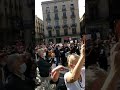 Barcelone, Espagne 28/10 - Grosse manifestation de restaurateurs contre les restrictions sanitaires