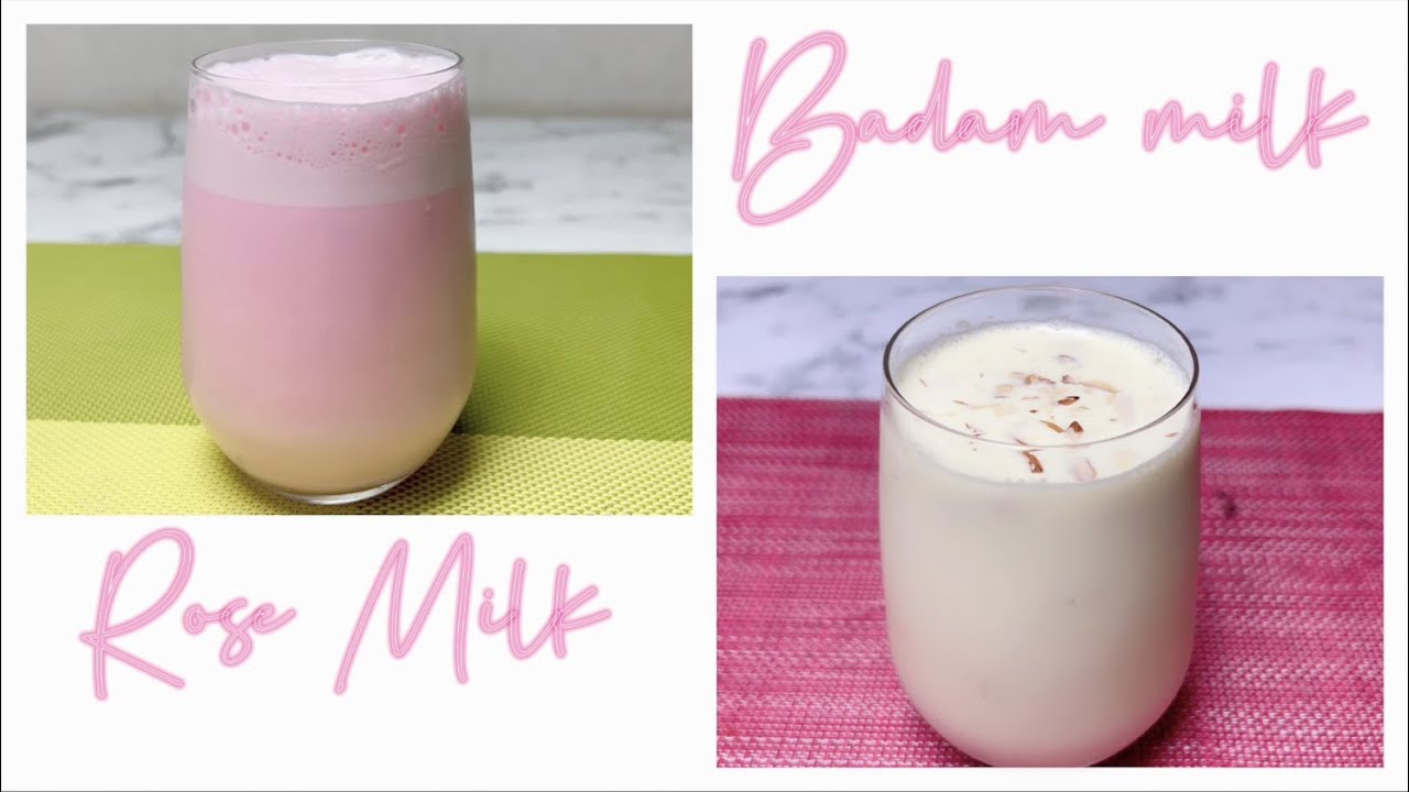 Two Popular Indian Summer Drinks Almond Milk recipe Without Saffron