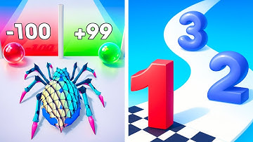 Spider Evolution 🕷️ vs Number Run 🔢 – Walkthrough & Max Level Gameplay | Fun Casual Mobile Game