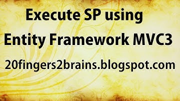 How  to call Execute stored procedure using Entity Framework in MVC3 Razor
