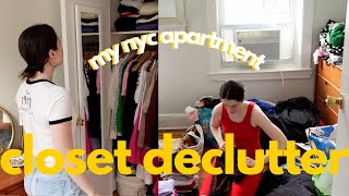 cleaning out my new york city apartment closet: massive closet clean out & declutter