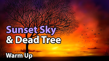 How to Paint a Sunset (Warm Up) - Corel Painter X3