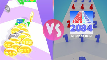 Money Shoot Run🪙 VS NumberRun - All Levels SpeedRun Gameplay Android iOS #gaming 