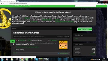 Minecraft Server Showcase Mcsg || Survival Games || Tekkit || Creative || Sign Up Today!