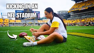 I KICKED FIELD GOALS IN AN NFL STADIUM!!