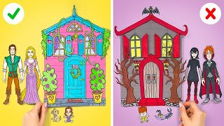 Casa de princesas vs. casa de vampiros II Manualidades con papel