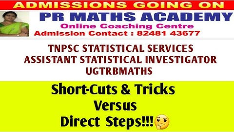 How to Crack TNPSC Combined Statistics Assistant Statistical Investigator/ UGTRB Short-Cuts & Tricks