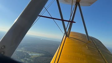 First Flight | Boeing- Stearman PT-17 cockpit view takeoff | Hammond, LA