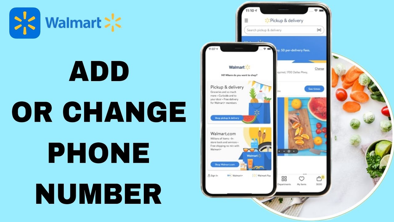How To Add Or Change Phone Number On Walmart App - YouTube