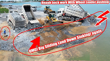 Part 193| OMG! Today Big Sliding Land Sinking! Down again unbelievable that it so. Repair back work