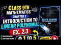 New NCERT Class 9 Maths Chapter 2 Ex. Set- 2.3 | Introduction to Linear Polynomial| Solution