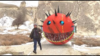 Pacman in Real Life - Robot Pac-Man Vs Monster Pac-Man